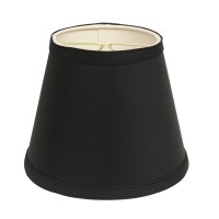 High Quality Fabric Lamp Shade Features a sturdy brass finish metal Bulb Clip that fits securely to your bulb No finial is needed Shade measures 5 top diameter x 8 bottom diameter x 65 slant height Hardback lampshade on white styrene backing Made from hig