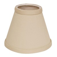 Set of High Quality Fabric Lamp Shades This set of 6 chandelier shades features a sturdy brass finish metal Flame Clip that fits securely to your bulb No finial is needed Shade measures 25 top diameter x 5 bottom diameter x 4 slant height Hardback chandel