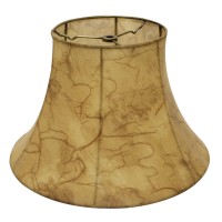 High Quality Fabric Lamp Shade Includes Brass Metallic Finish Washer Washer fitter sits on top of the harp Intended for use with customers own finial Shade measures 85 top diameter x 16 bottom diameter x 10 slant height Faux Leather lampshade without line