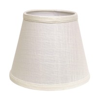 High Quality Fabric Lamp Shade Includes Brass Finish Washer Washer fitters sits on top of the harp Intended for use with customers own finial Shade measures 6 top diameter x 12 bottom diameter x 8 slant height Hardback lampshade on white styrene backing M