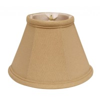 Set of High Quality Fabric Lamp Shades This set of 6 chandelier shades features a sturdy brass finish metal Flame Clip that fits securely to your bulb No finial is needed Shade measures 25 top diameter x 5 bottom diameter x 4 slant height Softback chandel