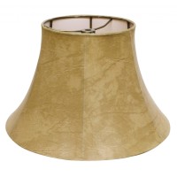 High Quality Fabric Lamp Shade Includes Brass Metallic Finish Washer Washer fitter sits on top of the harp Intended for use with customers own finial Shade measures 85 top diameter x 16 bottom diameter x 10 slant height Faux Leather lampshade without line