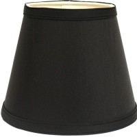 High Quality Fabric Lamp Shade Includes Brass Finish Washer Washer fitters sits on top of the harp Intended for use with customers own finial Shade measures 6 top diameter x 12 bottom diameter x 8 slant height Hardback lampshade on white styrene backing M