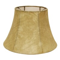 High Quality Fabric Lamp Shade Includes Brass Metallic Finish Washer Washer fitter sits on top of the harp Intended for use with customers own finial Shade measures 13 top diameter x 19 bottom diameter x 11 slant height Softback lampshade with vertical pi