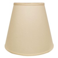 High Quality Fabric Lamp Shade Includes Brass Finish Washer Washer fitters sits on top of the harp Intended for use with customers own finial Shade measures 9 top diameter x 16 bottom diameter x 14 slant height Hardback lampshade on white styrene backing 