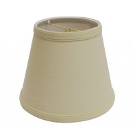 High Quality Fabric Lamp Shade Features a sturdy brass finish metal Bulb Clip that fits securely to your bulb No finial is needed Shade measures 6 top diameter x 10 bottom diameter x 75 slant height Hardback lampshade on white styrene backing Made from hi