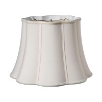 High Quality Fabric Lamp Shade Includes Brass Metallic Finish Washer Washer fitter sits on top of the harp Intended for use with customers own finial Shade measures 10 top diameter x 14 bottom diameter x 10 slant height Softback lampshade with vertical pi