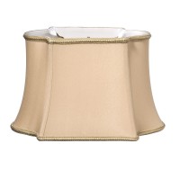 High Quality Fabric Lamp Shade Includes Brass Metallic Finish Washer Washer fitter sits on top of the harp Intended for use with customers own finial Shade measures 825x13 top diameter x 10x16 bottom diameter x 10 slant height Softback lampshade with vert