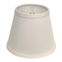 High Quality Fabric Lamp Shade Features a sturdy brass finish metal Bulb Clip that fits securely to your bulb No finial is needed Shade measures 5 top diameter x 8 bottom diameter x 65 slant height Hardback lampshade on white styrene backing Made from hig