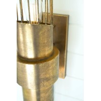 Brass Finish Metal Wall Sconce Light