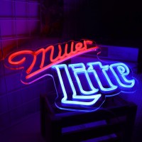 Vinray Millers Light Neon Signs For Wall Decor In Garage Bar Pub Or Club Handmade Dimmable Led Light For Home Bar And Man Cave D