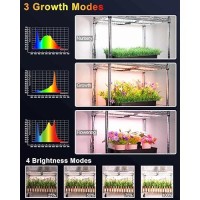 Dommia Grow Light Full Spectrum 50W500W Equiv Led Grow Lights For Indoor Plants 6000K 3 Spectrum Modes Dimmable Timer Du