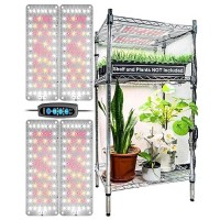 Dommia Grow Light Full Spectrum 50W500W Equiv Led Grow Lights For Indoor Plants 6000K 3 Spectrum Modes Dimmable Timer Du