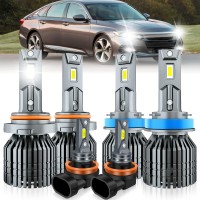 Description 9005 High Beam H11 Low Beam H11 LED Fog Light Bulbs Super Bright LED Headlight Bulb Fog Light Bulbs H11 LED Fog Light BulbsReplace Halogen Fog Lamp 6000K 360 Degree Adjustable Beam Angle 60Wset 20000LMset 6000K WhiteFit For 20132015 HONDA AccO