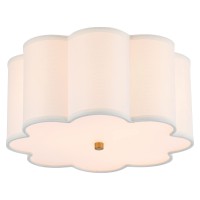 Mhytogn Semi Flush Mount Ceiling Light Fixture Modern Close To Ceiling Lamp With Cream White Fabric Drum Shade For Nursery Kids