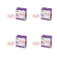 Wiz Color 6Inch Smart Retrofit Downlight Pack Of 42700K 6500K 1150 Lumen Indoor Connects To Your Existing Wifi Con