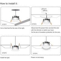 2 Inch Led Recessed Lighting Dimmable Downlight 3W35W Halogen Equivalent 4000K Nature White Cri80 Led Ceiling Light With L