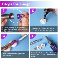 Let'S Resin Uv Resin Kit With Light, Bonding&Curing In Seconds, 30G Uv Resin Kit With Uv Flashlight For Welding, Jewelry Uv Glue Adhesive For Plastic Repair, Glass Light, Craft Decor