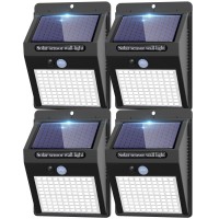 4 Pack Solar Motion Lights Outdoor, 3 Modes/100Led Solar Security Lights Wireless Ip65 Waterproof Solar Motion Sensor Lights Solar Wall Lights Outdoor Lights For Front Door, Backyard, Garage, Deck