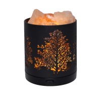 Sunya Himalayan Salt Lamp - Metal Basket With 5 Led Bulbs, Pink Rock Salt Lamp Night Light With Usb Power Cable. Box Package (Origin)