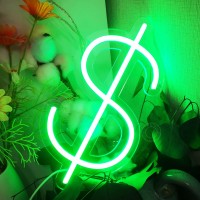 Sylhome Dollar Led Neon Light Sign Money Home Bedroom Game Room Business Pub Store Bar Shop Wall Decor Sign Birthday Christmas