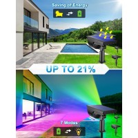 Liblins Solar Lights Outdoor 7 Multicolored Solar Spot Lights Outdoor Ip67 Waterproof Solar Outdoor Lights For Pathway Yard G