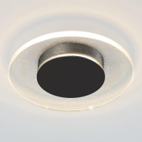 Artika Black Flush Mount Light Fixture Essence Disk Modern Flush Mount Led Ceiling Light Fixture, Kitchen Ceiling Light, Bedroom Light For Ceiling, Hallway Light