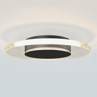 Artika Black Flush Mount Light Fixture Essence Disk Modern Flush Mount Led Ceiling Light Fixture, Kitchen Ceiling Light, Bedroom Light For Ceiling, Hallway Light