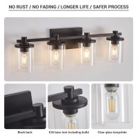 Diniluse 4 Light Bathroom Vanity Light Fixtures Black Vanity Lights Lighting Fixtures Modern Bathroom Lighting Fixtures Over M