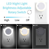 Night Light With Highlowoff Switch Led Manual Nightlight Max 20 Lumens Indoor For Bathroom Hallway Bedroom Kitchen Warm