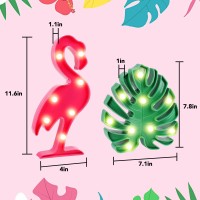 Flamingo and palm leaves night table light will make your home more active and cute LED bulb began to warm white enjoy your warm and comfortable home