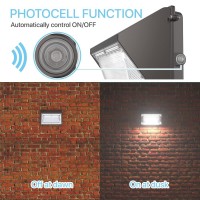 Hyperlite Led Wall Pack Light 50W With Dusk-To-Dawn Photocell, 5000K Commerical Security Lighting, Ideal Adjustable Wall Pack Lights Outdoor For Workshop Yard Shop Warehouse Barn Factory