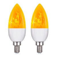 Ladiwanka E12 Led Candelabra Flame Light Bulbs For Outdoor Use 3 Mode 12 Watt 1800K Warm White Orange Led Flame Bulb Hallowee