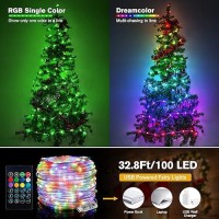 Hoofun Smart Fairy String Lights Diy 33Ft Usb Twinkle Lights App Remote Control Music Sync Warm White Multicolor Led Fai