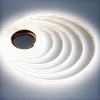 Joylit 24V Cob Led Strip Lights 164Ft 5000K Daylight White 550Lmft Super Bright Cri 95 Ul Premium 2400Leds Dotless Dimmable