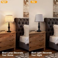 Table Lamps For Bedroom Set Of 2, Bedside Lamps With Usb Charging Ports, 3 Way Dimmable Touch Nightstand Lamps With Linen Fabric Lampshade, Modern Small Lamp For Bedrooms, Living Room (Bulbs Included)