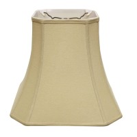 High Quality Fabric Lamp Shade Includes Brass Finish Washer Washer fitters sits on top of the harp Intended for use with customers own finial Shade measures 9 top diameter x 16 bottom diameter x 13 slant height Softback lampshade with vertical piping and 