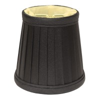 Set of High Quality Fabric Lamp Shades This set of 6 chandelier shades features a sturdy brass finish metal Flame Clip that fits securely to your bulb No finial is needed Shade measures 25 top diameter x 5 bottom diameter x 4 slant height Softback chandel