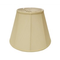 High Quality Fabric Lamp Shade Includes Brass Finish Washer Washer fitters sits on top of the harp Intended for use with customers own finial Shade measures 9 top diameter x 18 bottom diameter x 13 slant height Softback lampshade with vertical piping and 