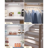 Willed Under Cabinet Lights Rechargeable Battery Display 60 Led Touch Light Bar Motion Sensor Light Indoor Battery Operated