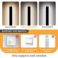 Daoseolo Outdoor Modern Led Wall Light, 31.4 Inch Ip65 Waterproof With 3 Color Temperature (3000K/4500K/6000K) Lighting Modes, Long Strip Wall Light For Living Room Porch Patio Garage