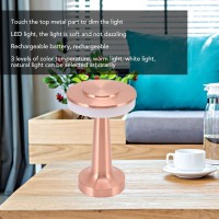 Gowenic Touch Control , Vintage Desk Lamp Touch Control Retro Bedside Nightstand Lamps With 3 Levels Color Temperature, Decor For Room Hotel Bar(Copper)