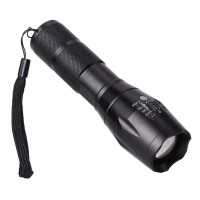 Handheld Lamp, Mini Led Flashlight Battery Powered Telescopic For Biking For Fishing For Camping(Black)