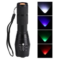 Handheld Lamp, Mini Led Flashlight Battery Powered Telescopic For Biking For Fishing For Camping(Black)