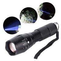 Handheld Lamp, Mini Led Flashlight Battery Powered Telescopic For Biking For Fishing For Camping(Black)