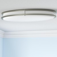 Dllt 32In Oval Led Ceiling Light Fixture 65W Dimmable Led Flush Mount Ceiling Light With Remote 3000K4000K5000K Adjustable