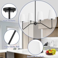 Brightever Linear Chandelierkitchen Island Lighting 4Light Black Chandeliers For Dining Room Light Fixture Over Table Modern