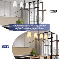 Brightever Linear Chandelierkitchen Island Lighting 4Light Black Chandeliers For Dining Room Light Fixture Over Table Modern