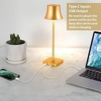 Shangcai Led Desk Lamp Cordless Table Light Rechargeable Battery Powered 3 Levels Brightness Dimmable For Outdoor Modern Restau