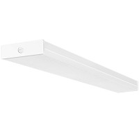 Hykolity 4Ft Led Wraparound Light, 40W, 4400Lm, 4000K, [2-Lamp 32W Fluorescent Equiv.], 4 Foot Led Wrap Light Fixture, Flush Mount Office Ceiling Light For Garage, Office, Kitchen, Etl Listed